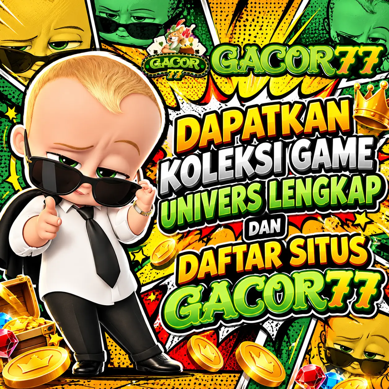 Ilustrasi hiburan digital GACOR77